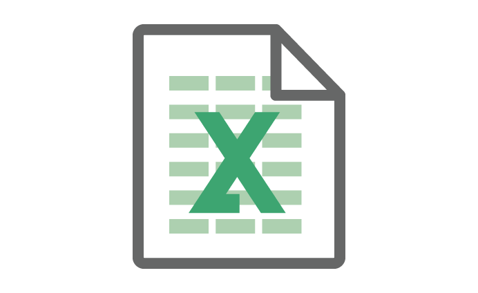Excel形式でエクスポートができる